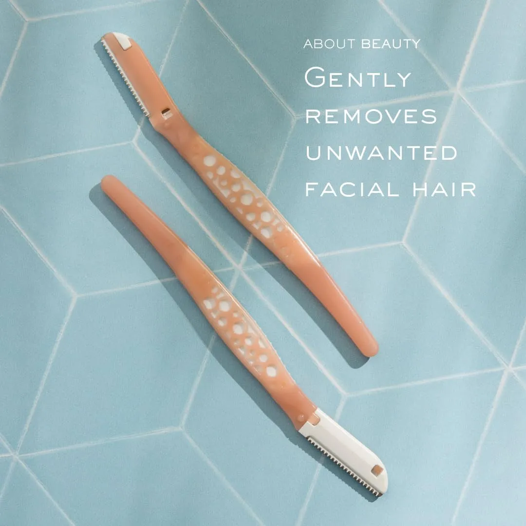 Fuzz-Free Facial Razors - 3 Beauty Groomers for Hair Removal, Ideal for Shaving, Exfoliating, Dermaplaning and Brow Shaping, Japanese Steel Gently Removes Facial Hair