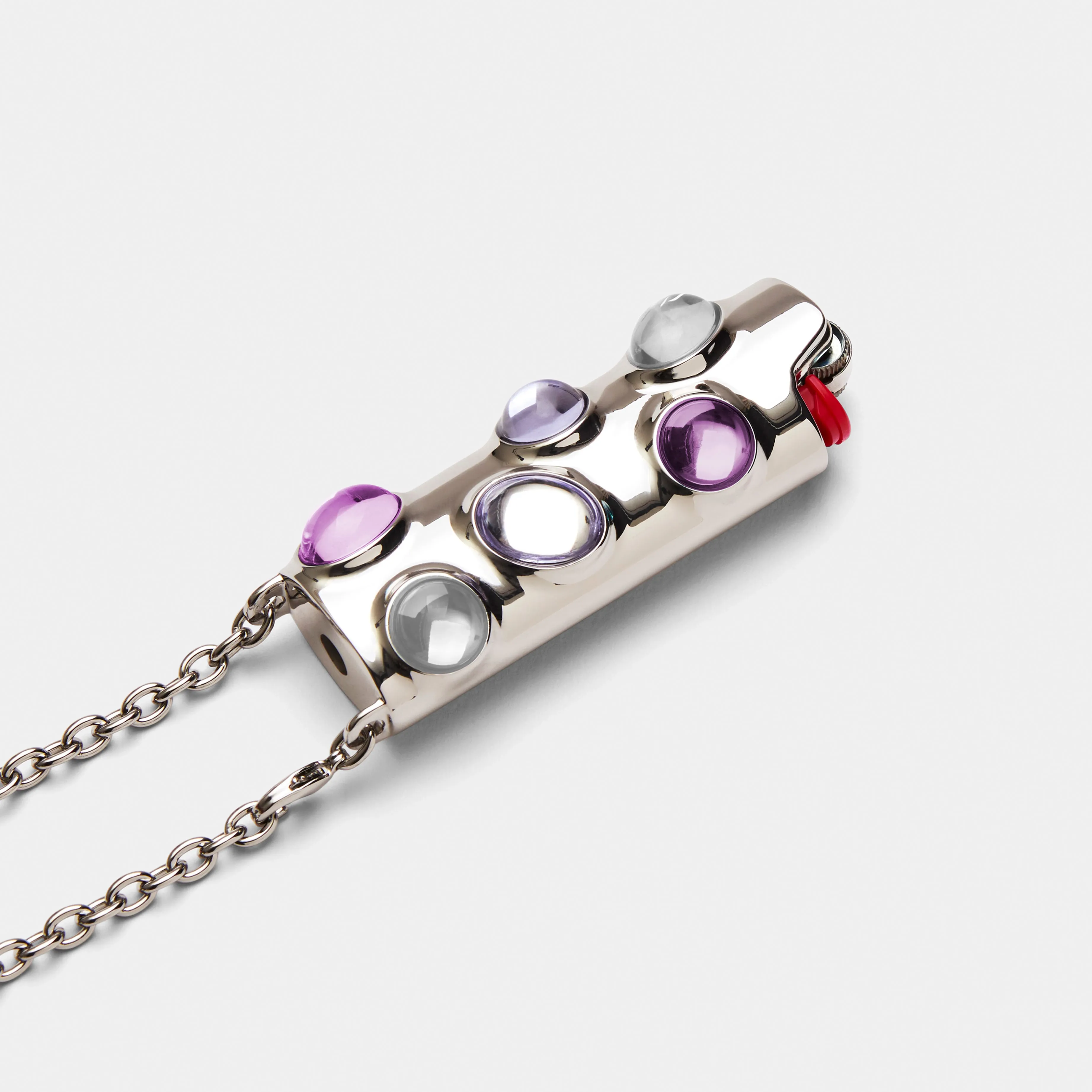 Gemstoned Lighter Case in Lilac Crossbody