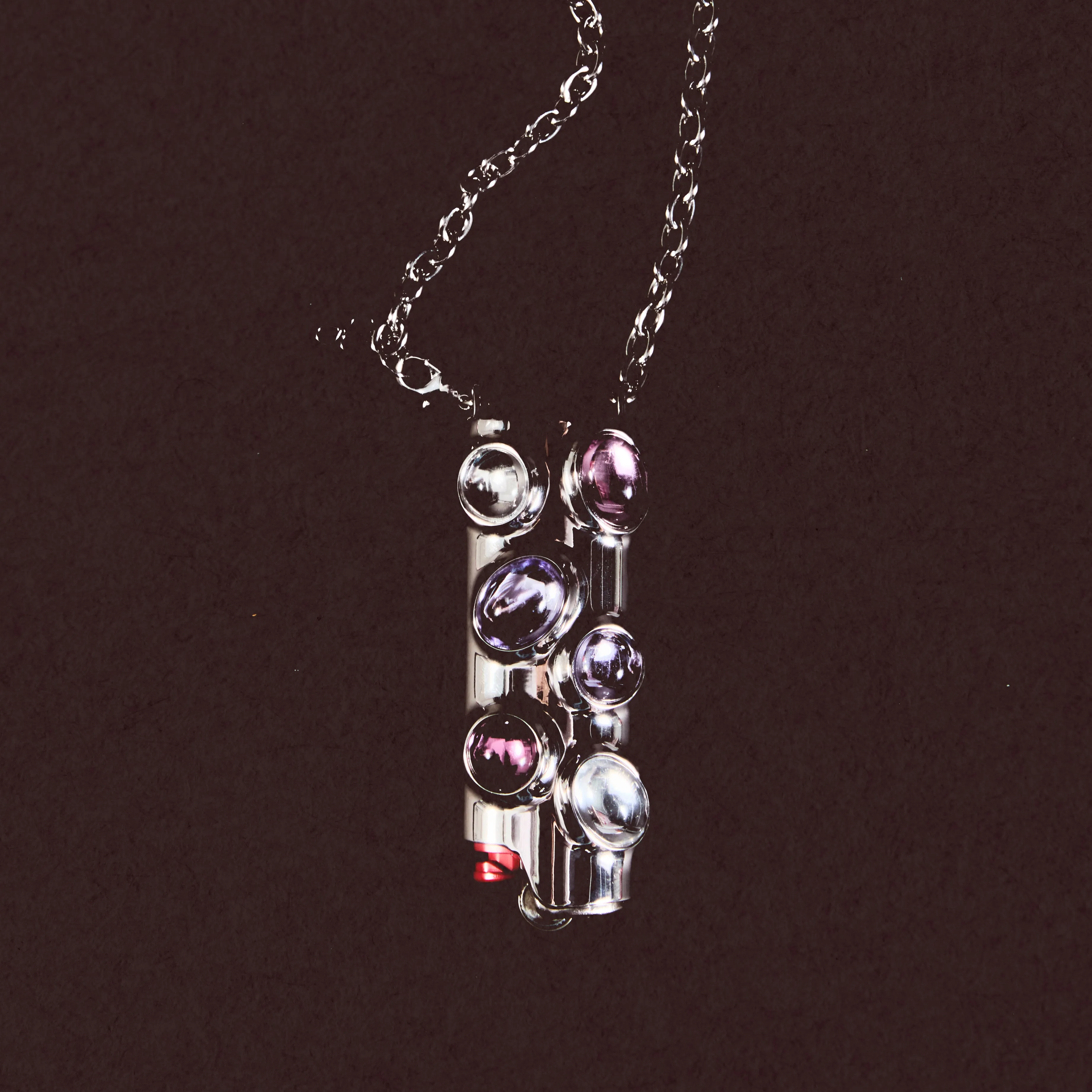 Gemstoned Lighter Case in Lilac Crossbody