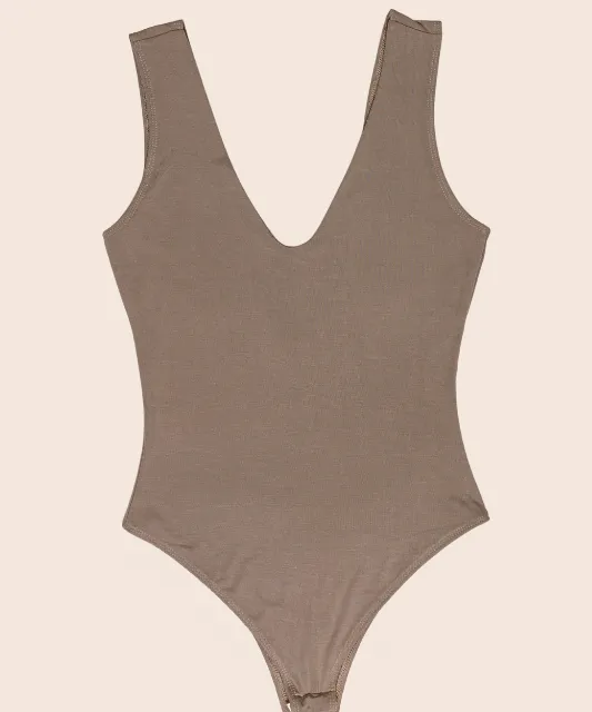 Georgina V Neck Sleeveless Bodysuit