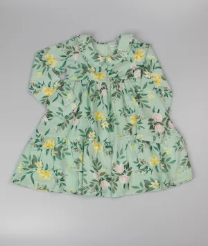 Girls Lined Viscose Dress - Aqua (PK6) (3-8y) F52537