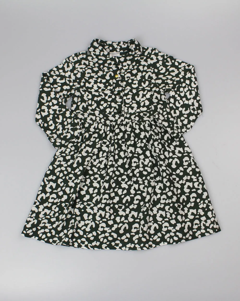 Girls Lined Viscose Dress -Olive (PK6) (3-8y) F52541