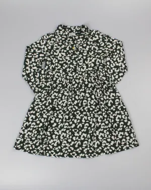 Girls Lined Viscose Dress -Olive (PK6) (3-8y) F52541