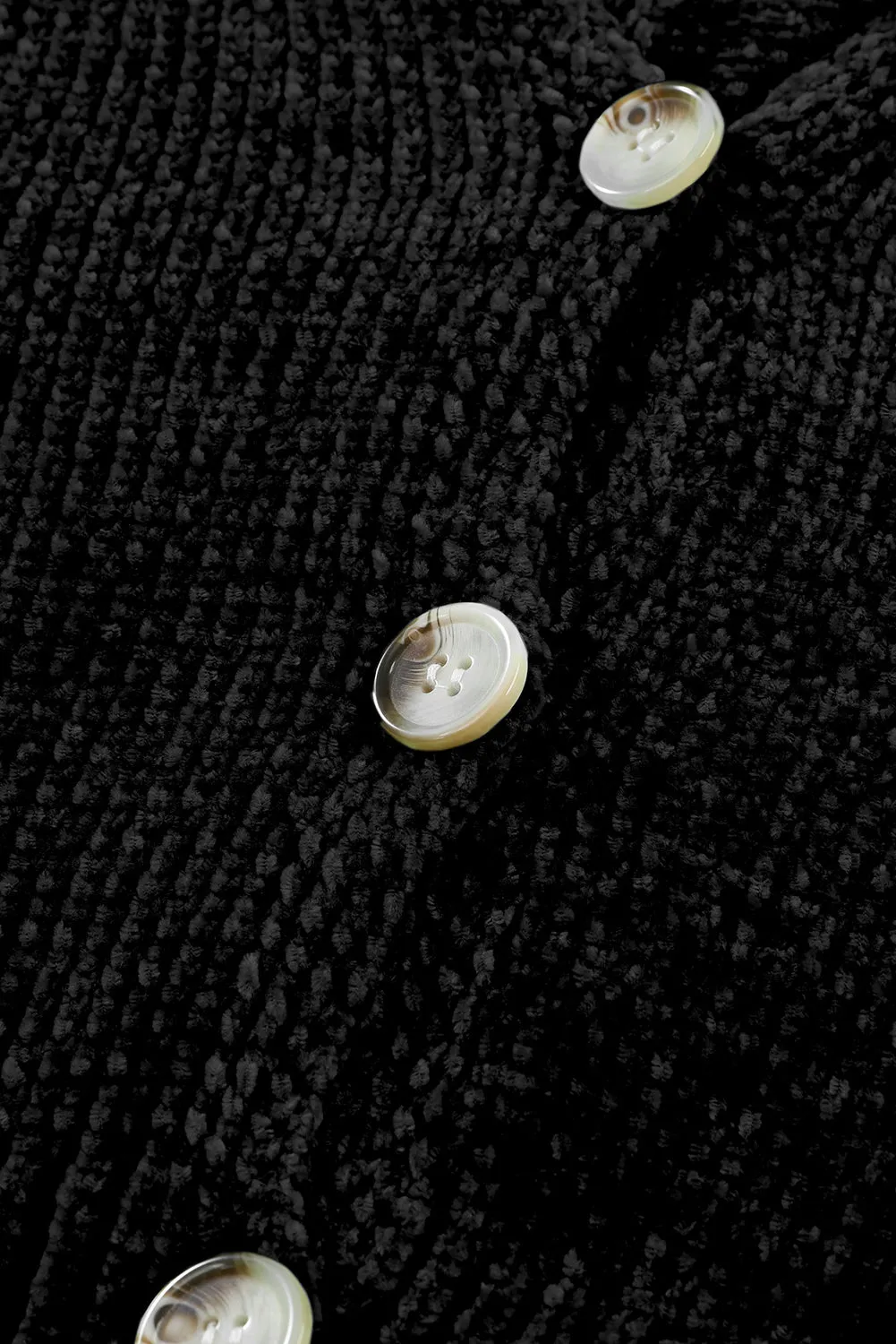 Gray Buttons Front Pocketed Sweater Cardigan