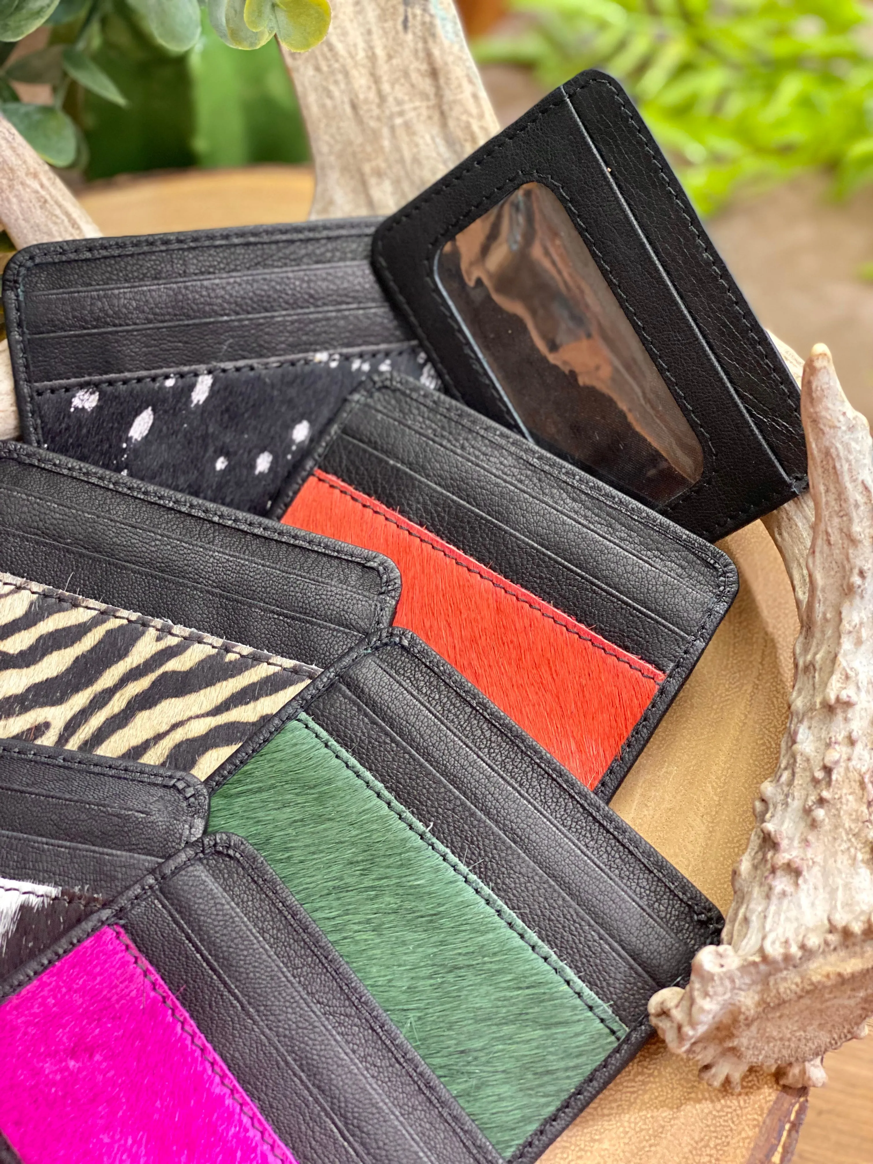 Hair on Hide Leather Card Case