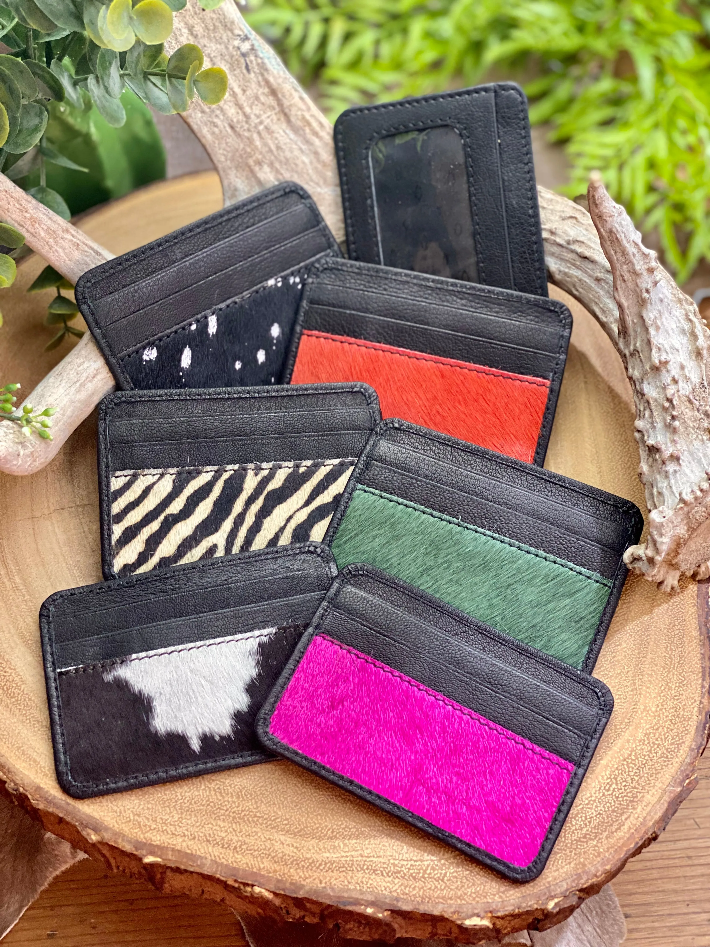 Hair on Hide Leather Card Case