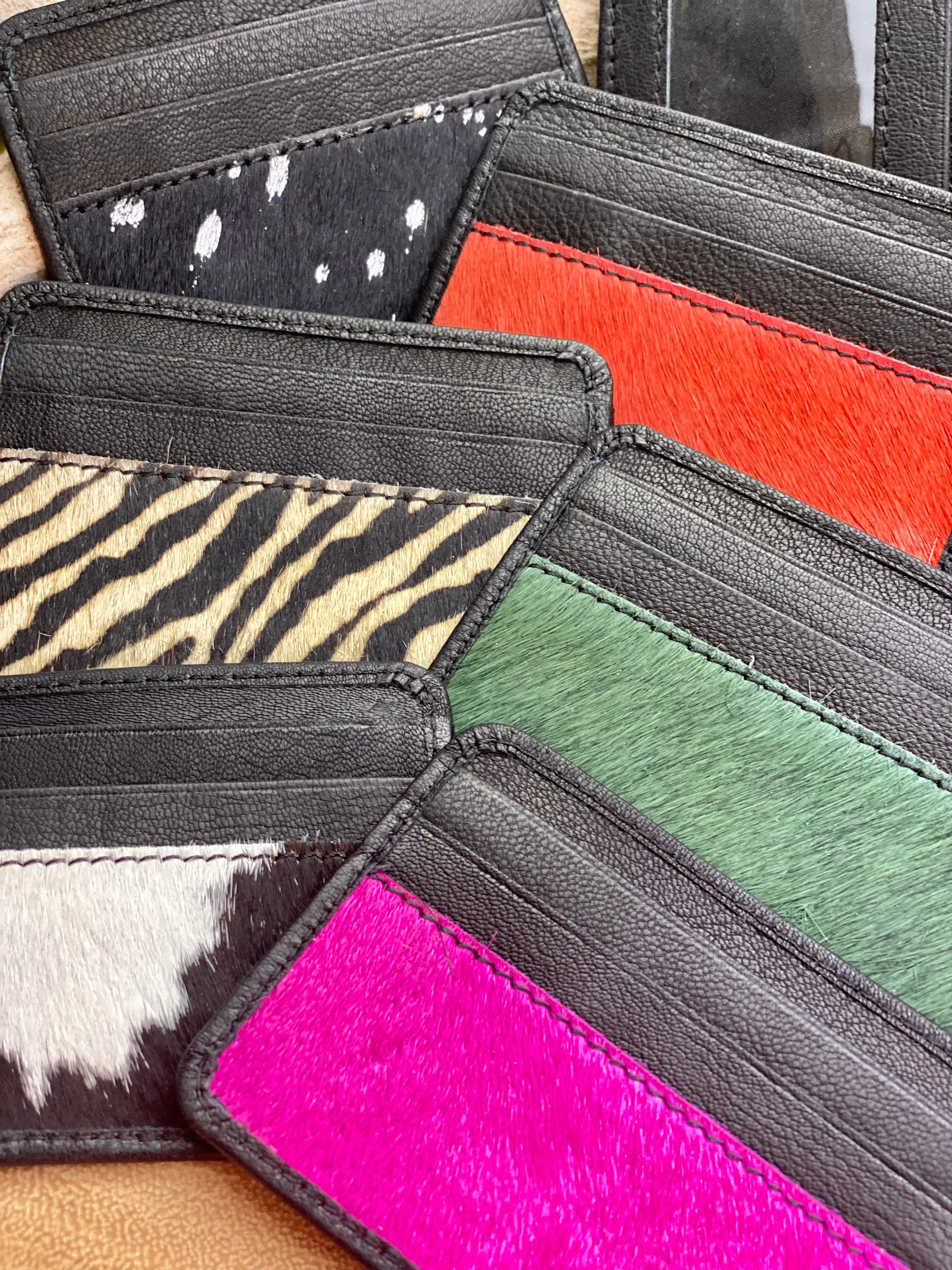 Hair on Hide Leather Card Case