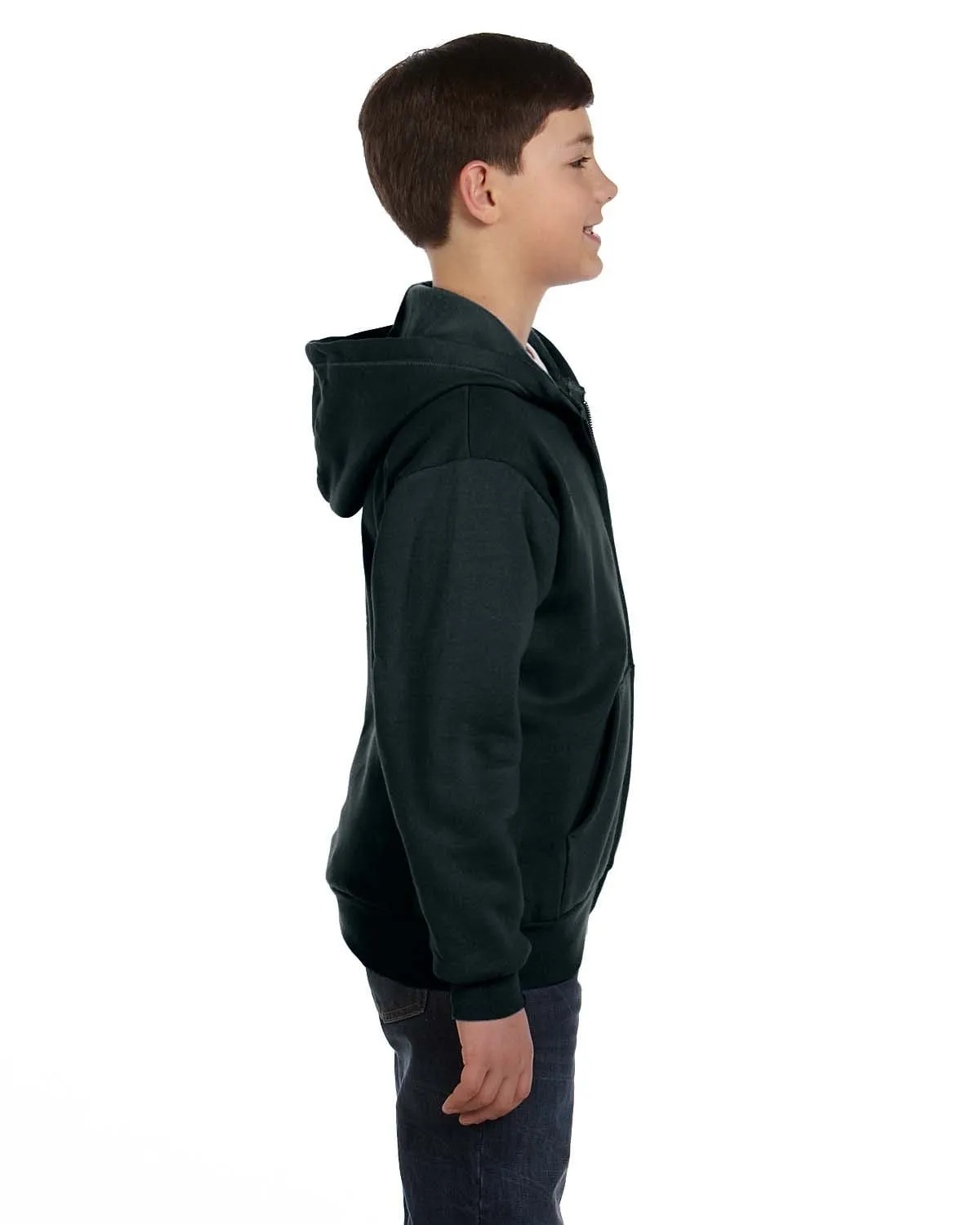 Hanes Youth 50/50 Full-Zip Hoodie Sweatshirt