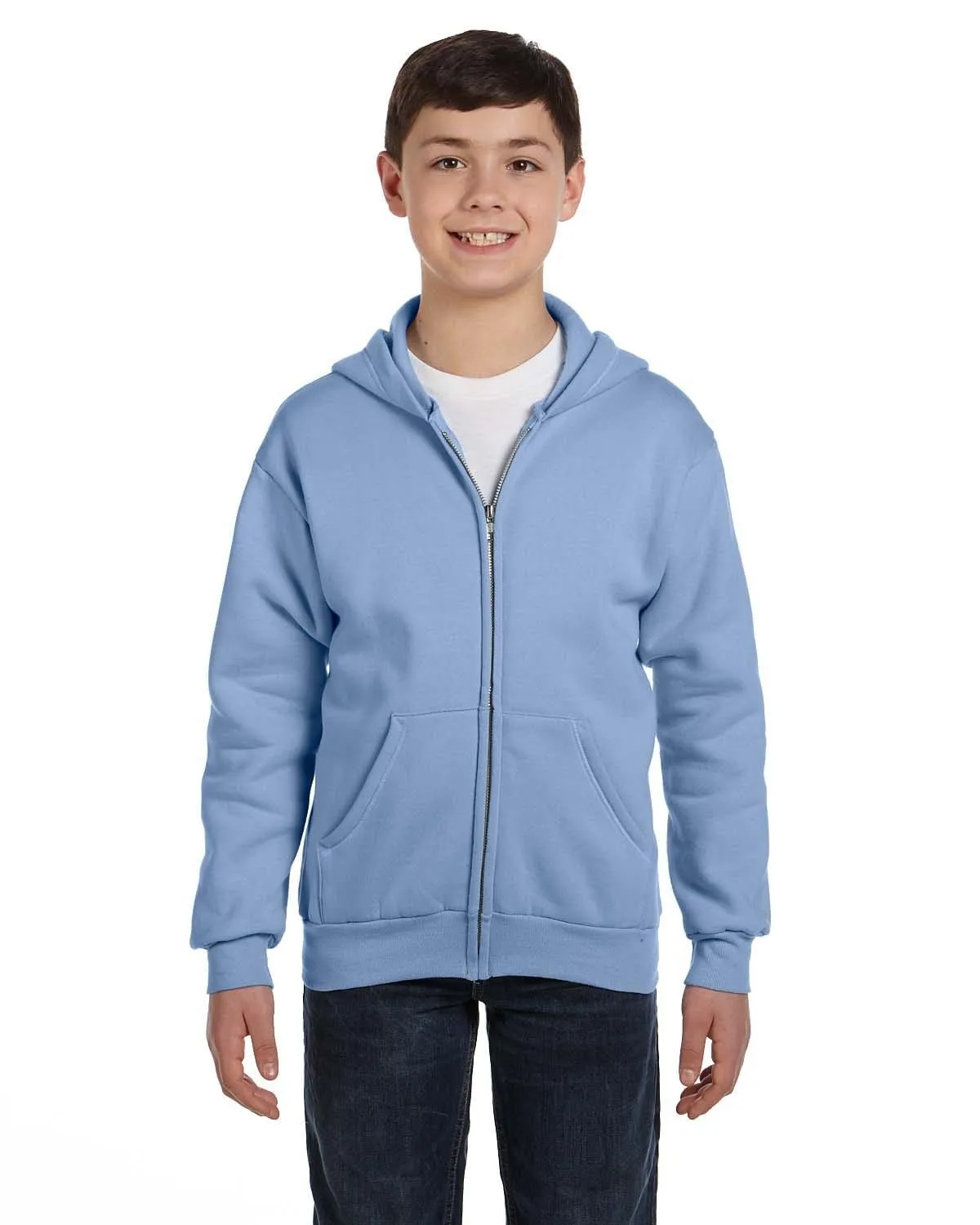 Hanes Youth 50/50 Full-Zip Hoodie Sweatshirt