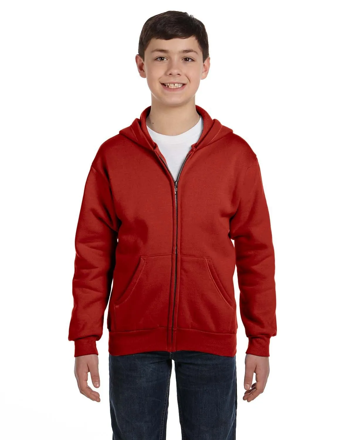 Hanes Youth 50/50 Full-Zip Hoodie Sweatshirt
