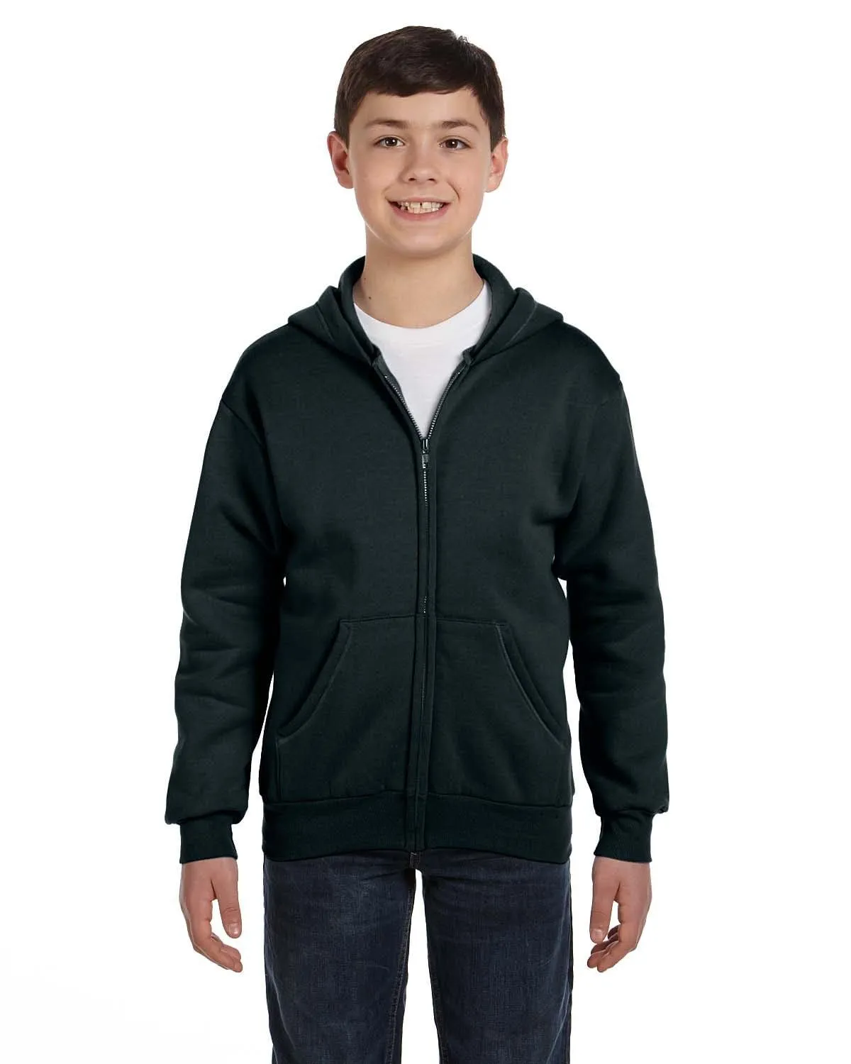Hanes Youth 50/50 Full-Zip Hoodie Sweatshirt
