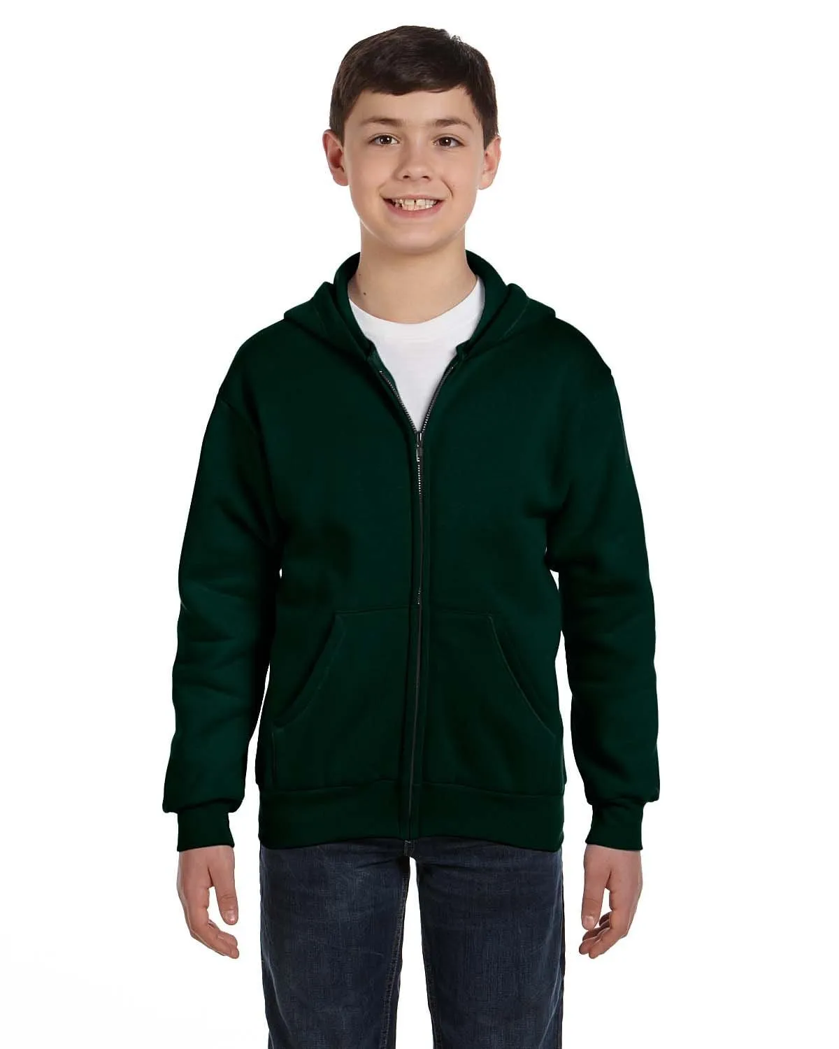 Hanes Youth 50/50 Full-Zip Hoodie Sweatshirt