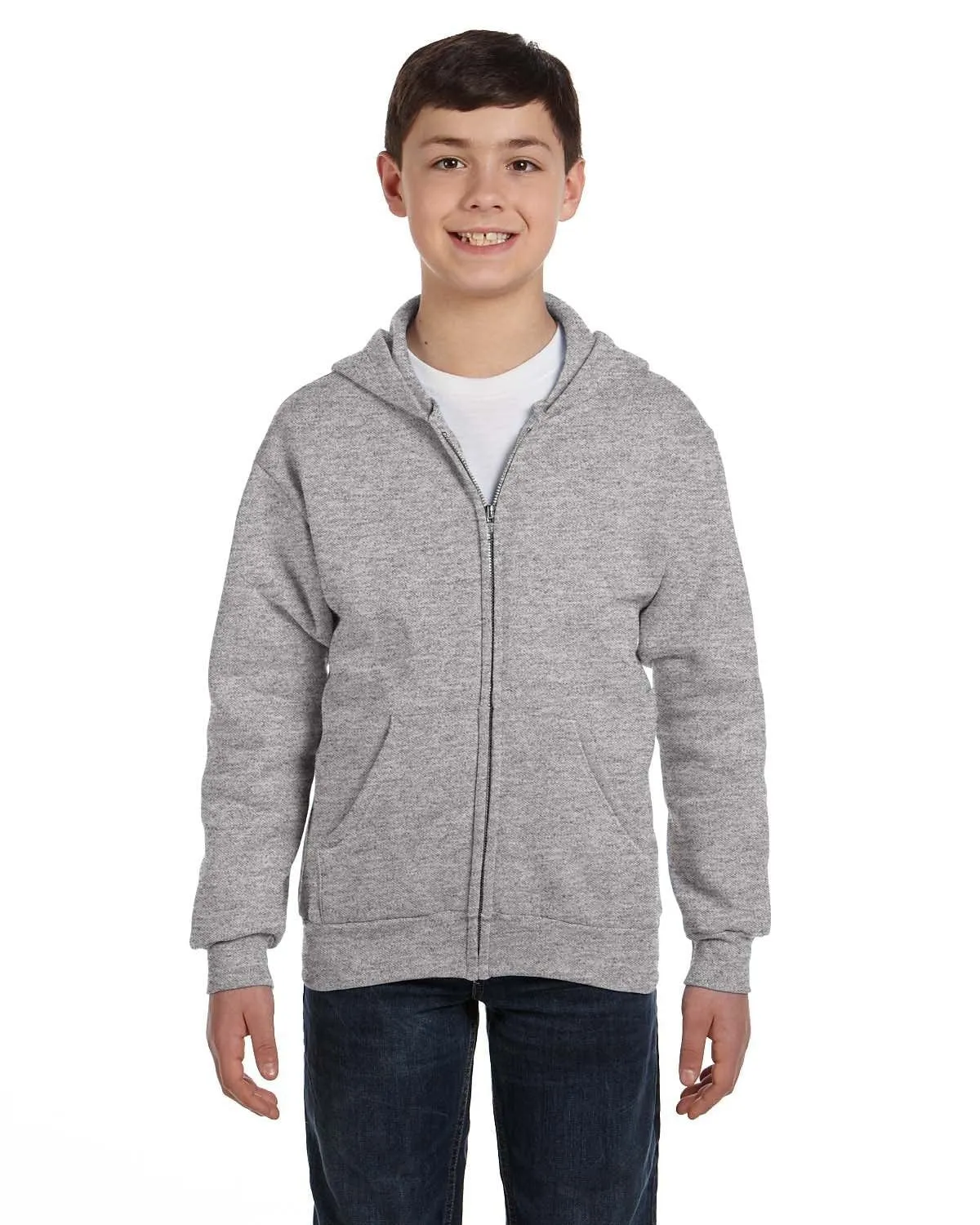Hanes Youth 50/50 Full-Zip Hoodie Sweatshirt