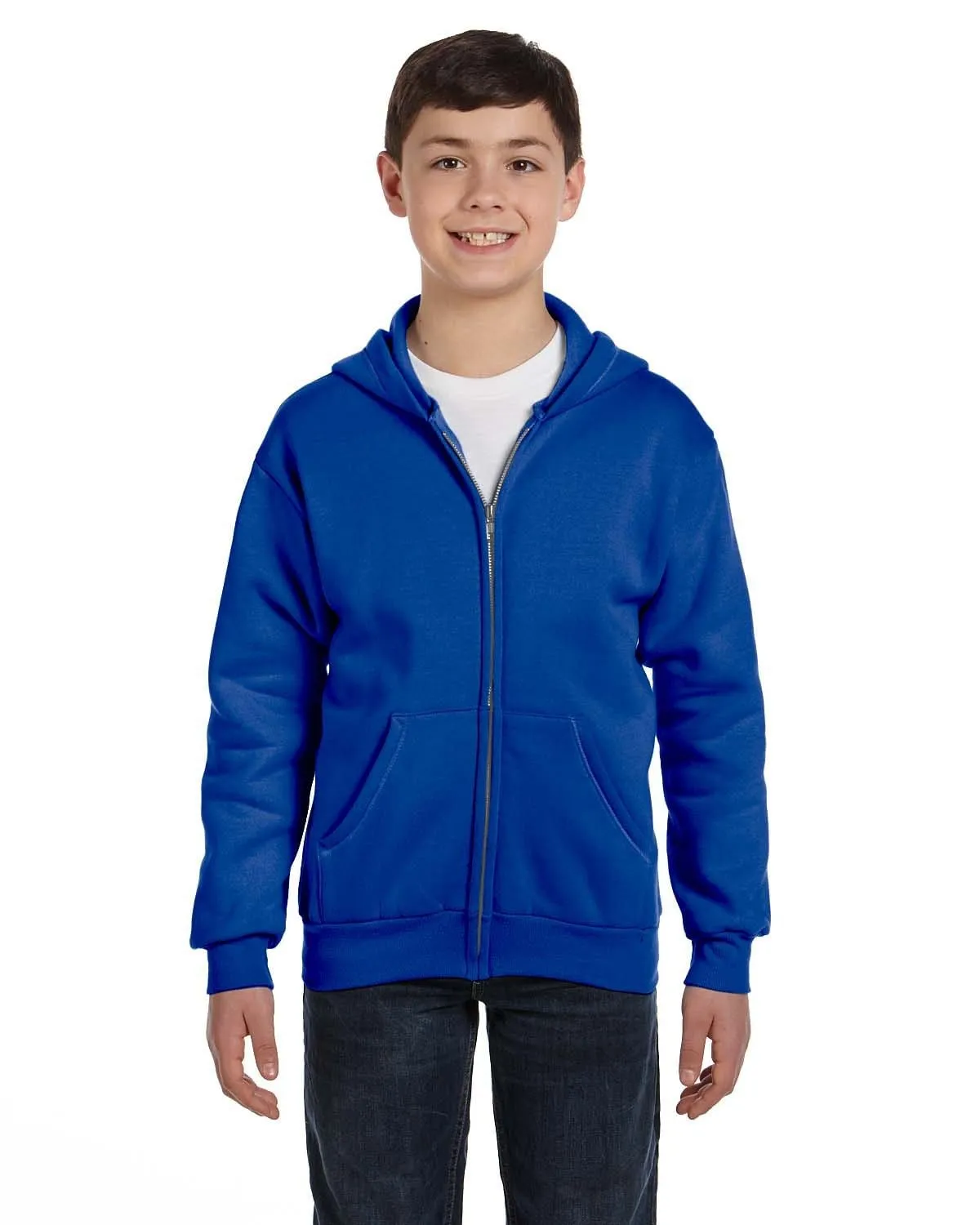 Hanes Youth 50/50 Full-Zip Hoodie Sweatshirt