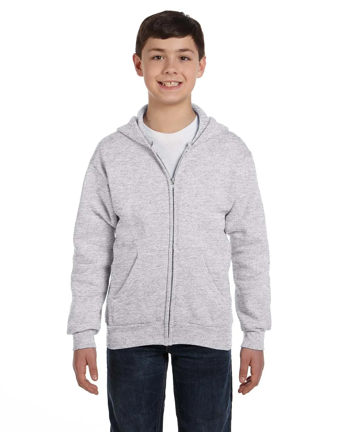 Hanes Youth 50/50 Full-Zip Hoodie Sweatshirt