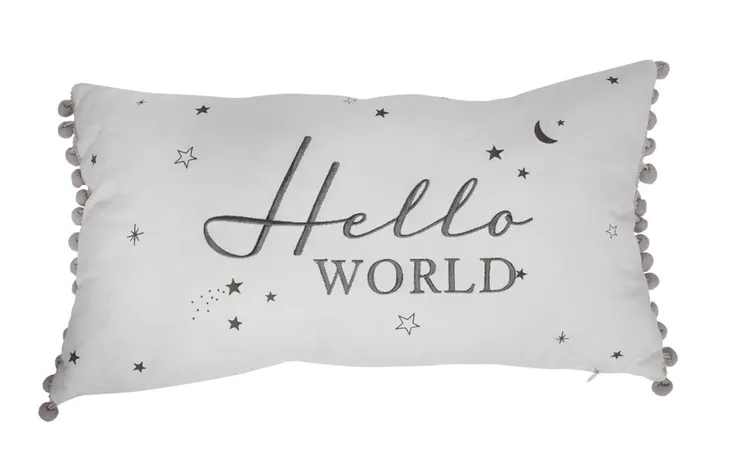 Hello World Linen Cushion