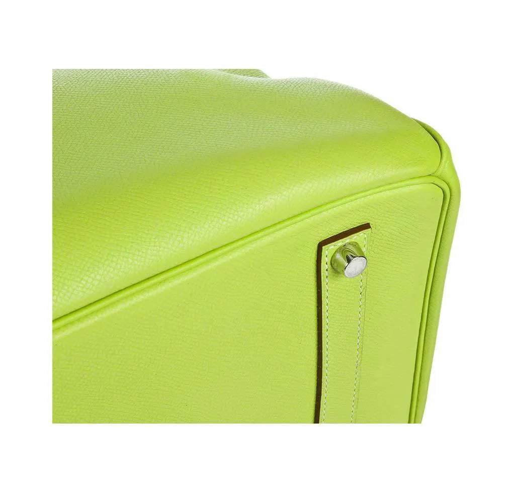 Hermès Birkin 35 Kiwi Lichen Candy Collection Bag