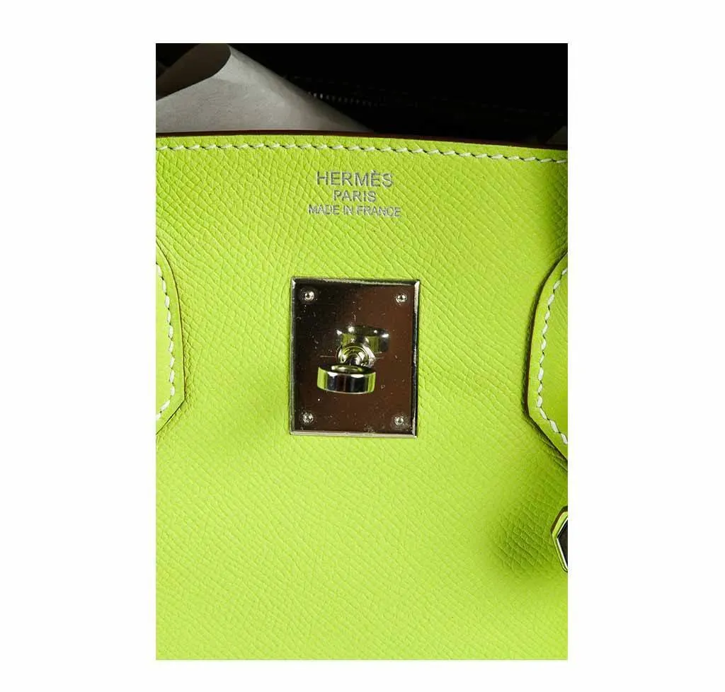 Hermès Birkin 35 Kiwi Lichen Candy Collection Bag