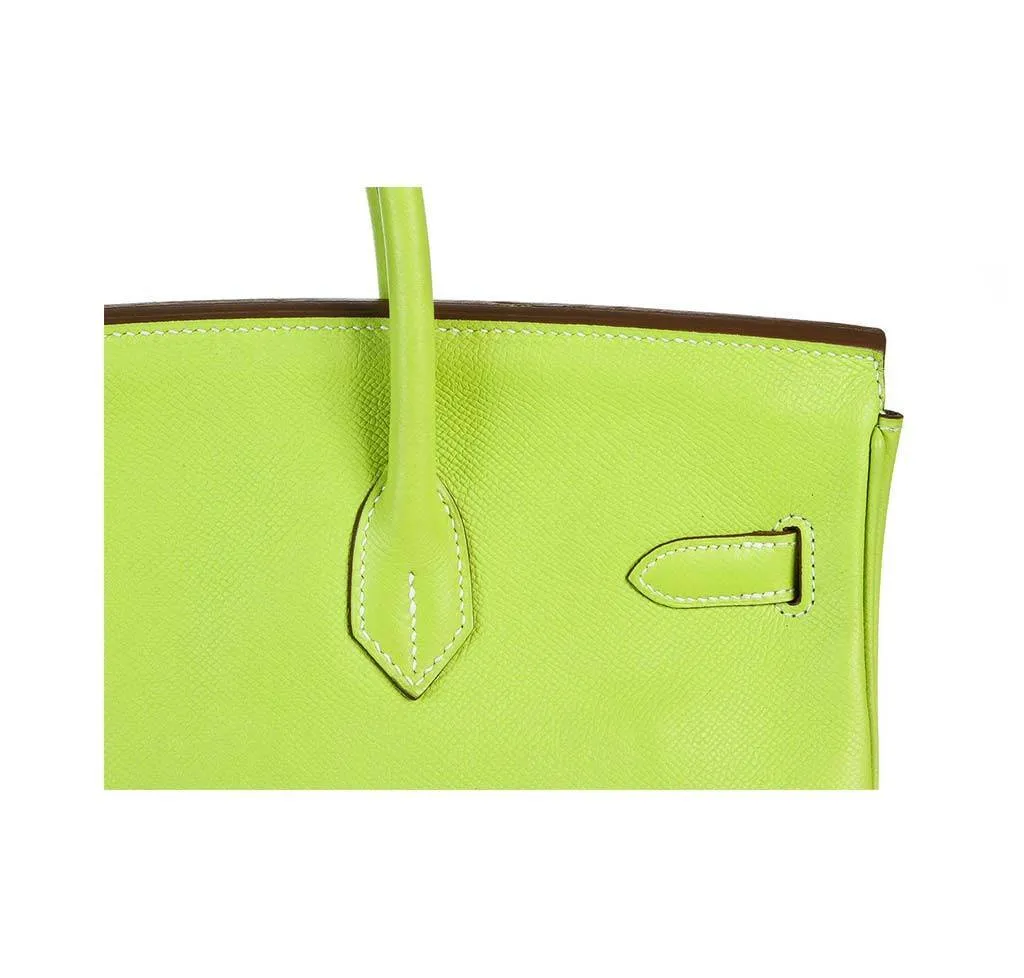 Hermès Birkin 35 Kiwi Lichen Candy Collection Bag