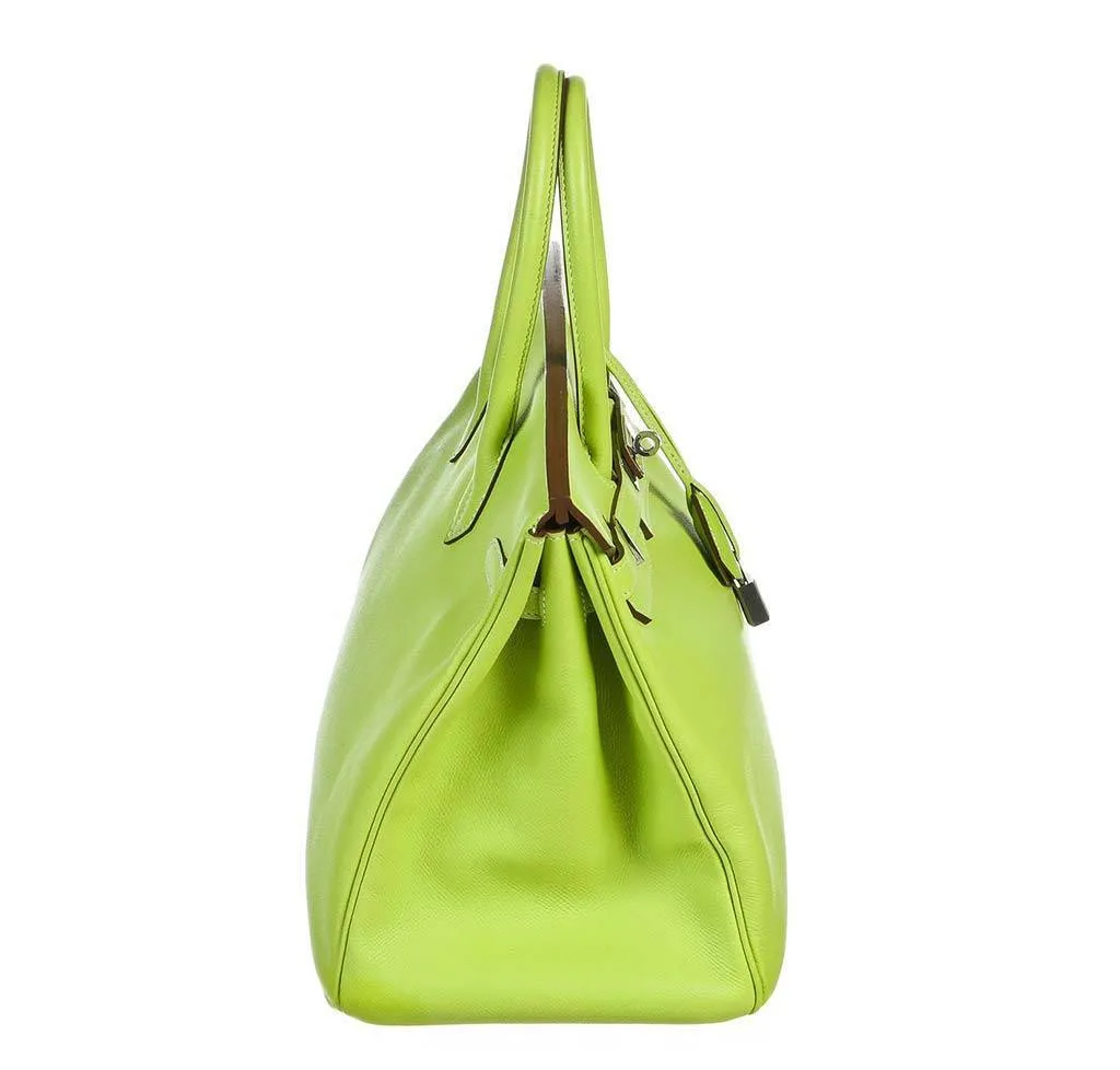 Hermès Birkin 35 Kiwi Lichen Candy Collection Bag