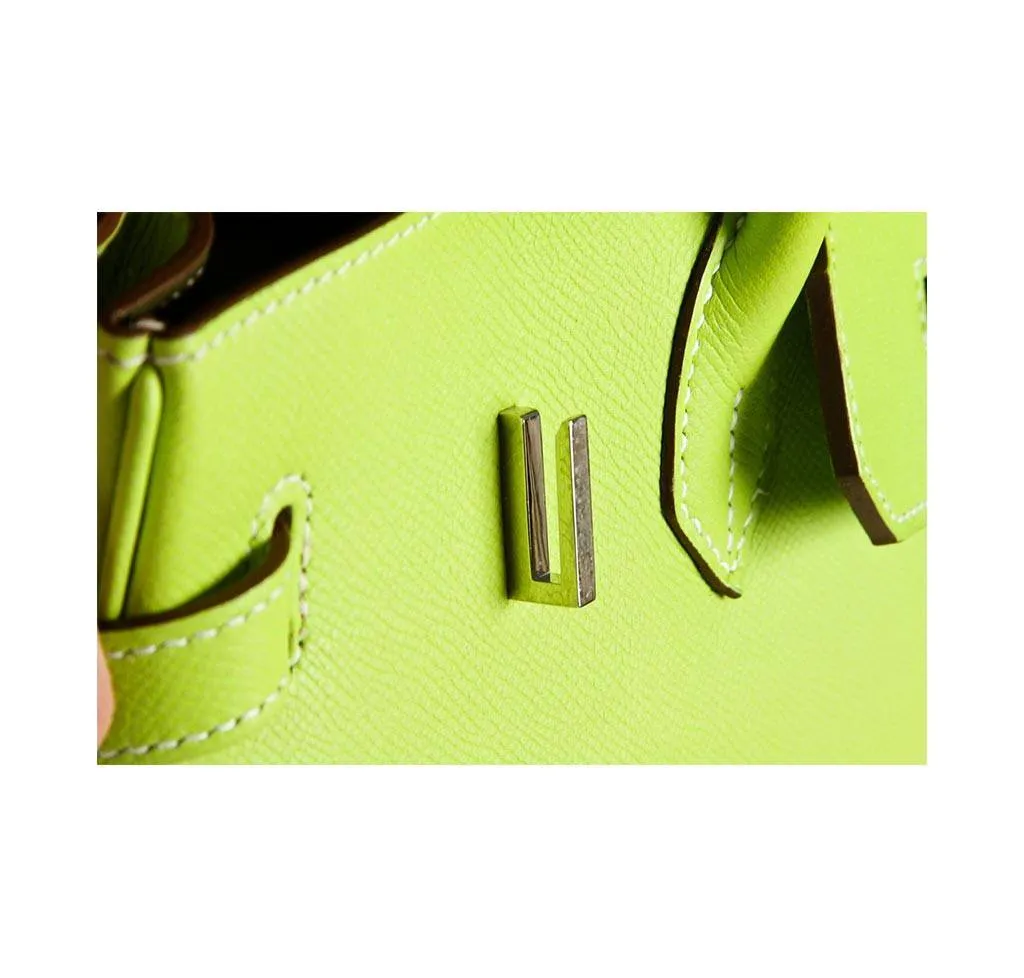 Hermès Birkin 35 Kiwi Lichen Candy Collection Bag
