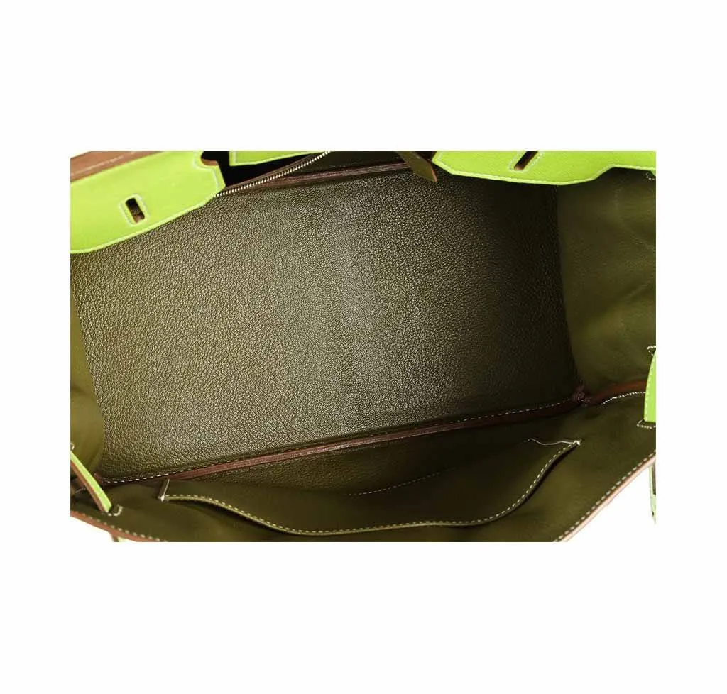 Hermès Birkin 35 Kiwi Lichen Candy Collection Bag