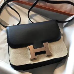 Hermès Constance 18 Bleu Indigo Swift Rose Gold Hardware RGHW