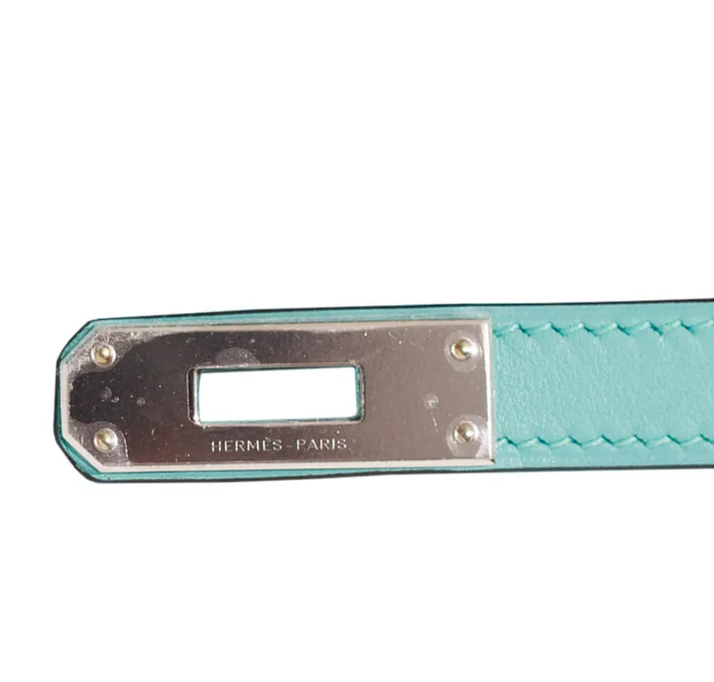 Hermès Kelly Cut Clutch Bag Blue Atoll