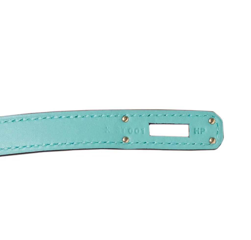 Hermès Kelly Cut Clutch Bag Blue Atoll