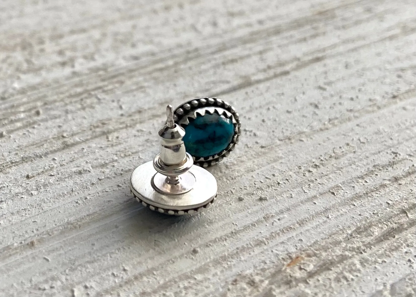 Hubei Turquoise Stud Earrings