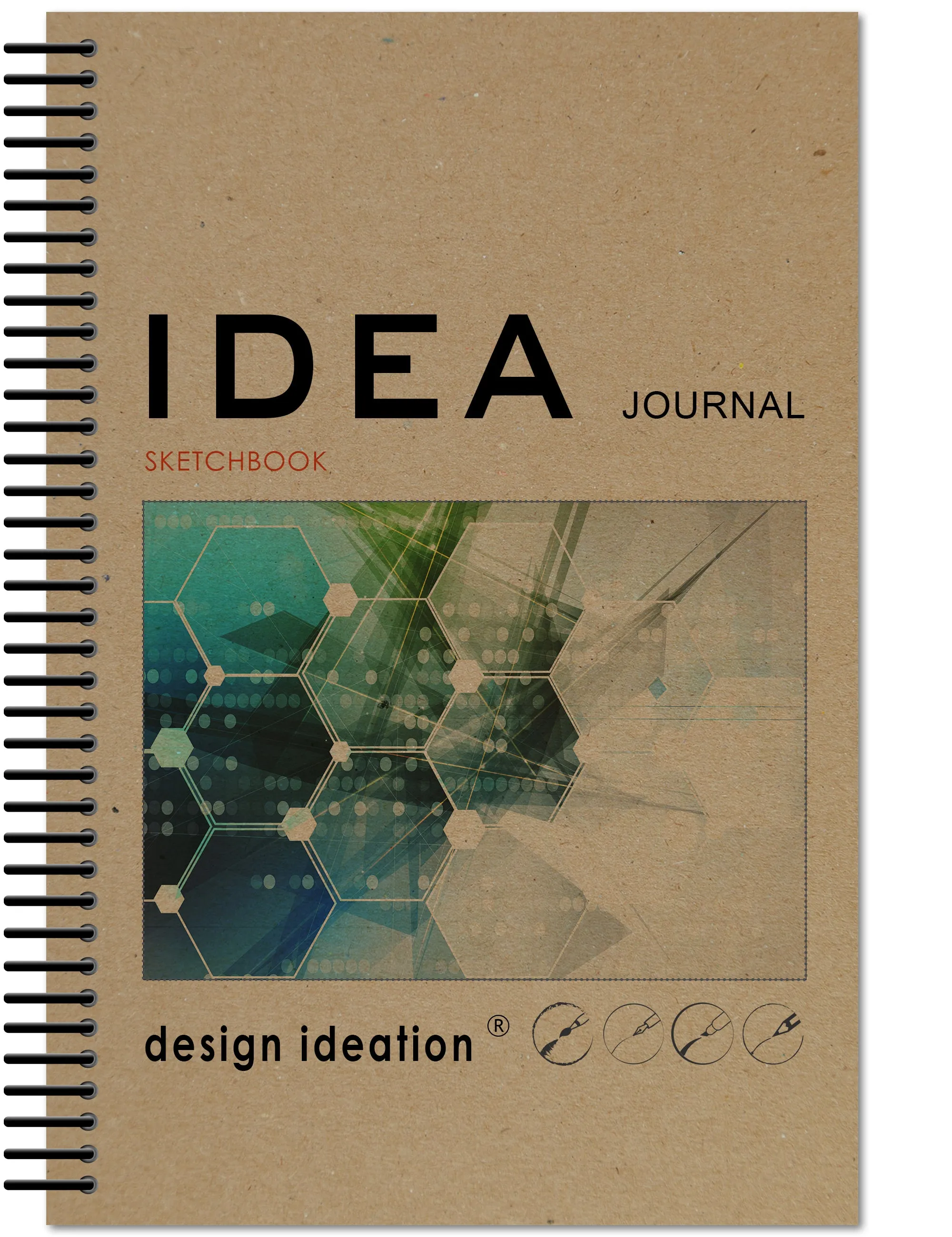 IDEA Journal Sketchbook. Spiral Bound. Journal Style. Multi-Media. (5.5" x 8.5") SB-50100-LS