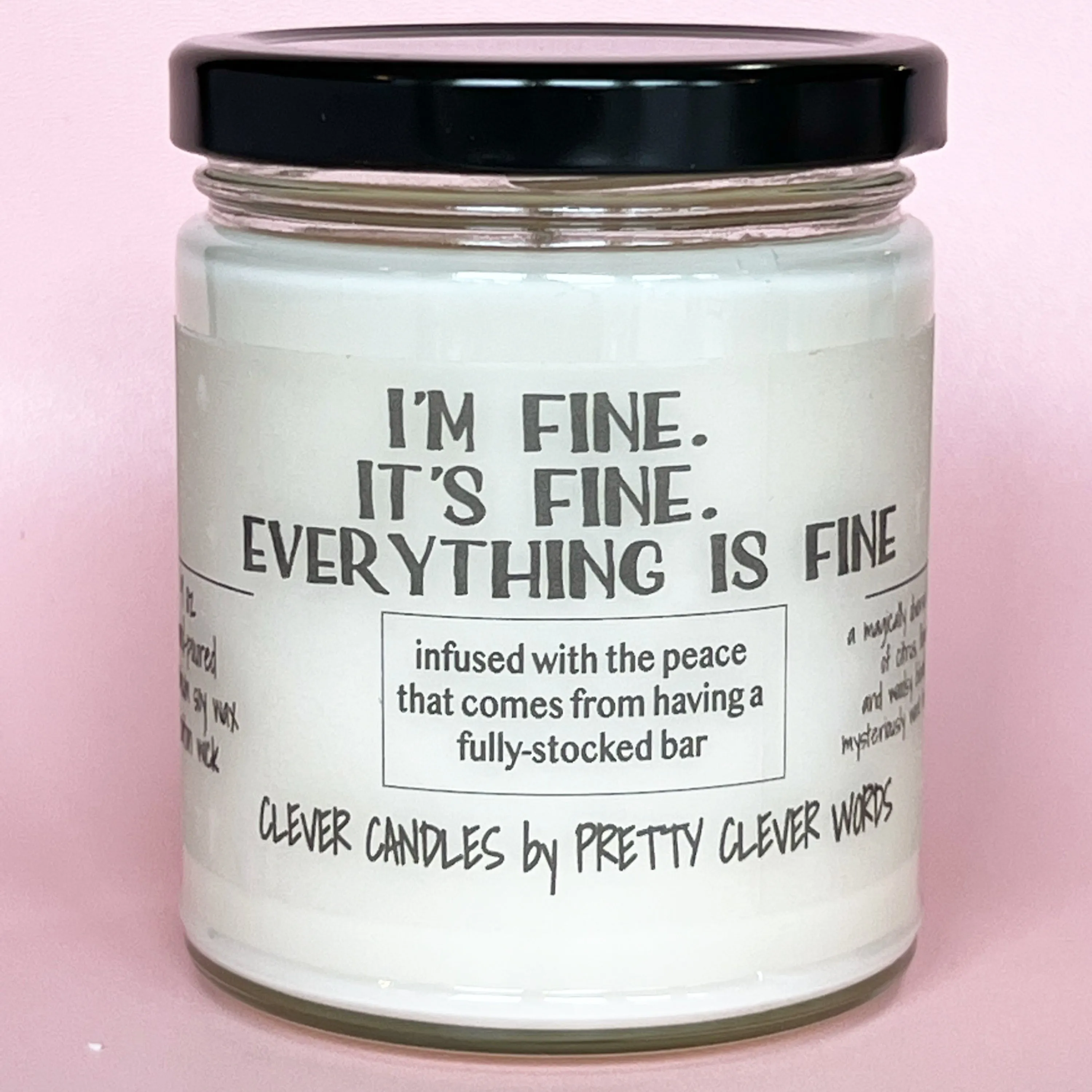 I'm fine. it's fine. everything's fine - vanilla lime candle