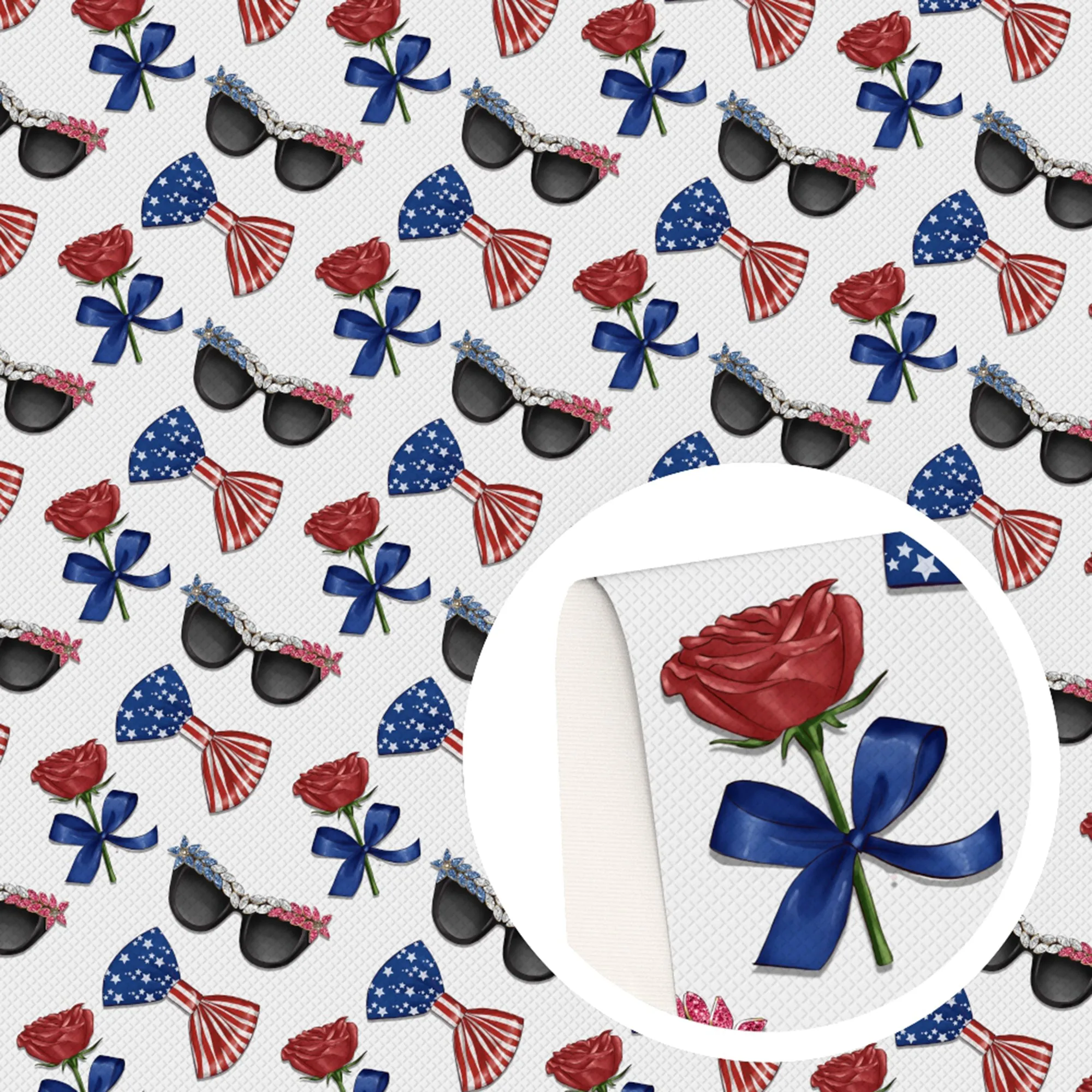 Independence Day (4 of july) Theme Printed Fabric