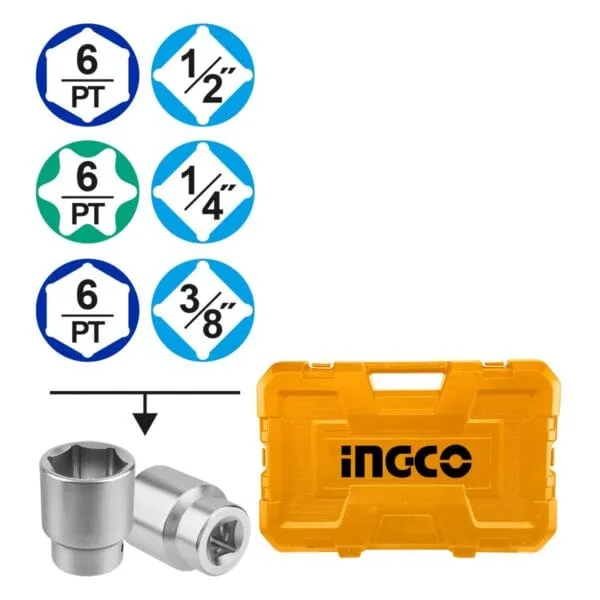 Ingco 216-Piece Combination Tools Set with Ratchet Wrenches & Sockets – HKTHP22161