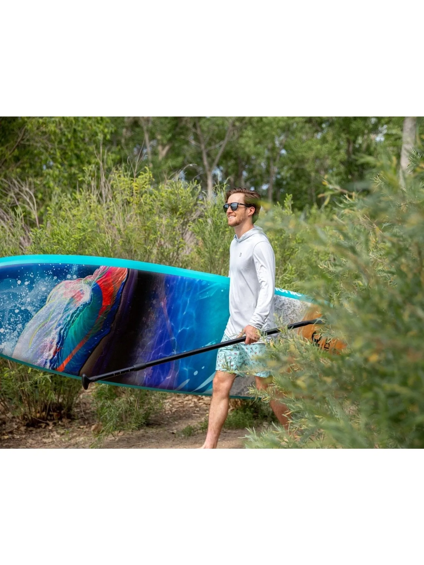 Ionic All Water - Teal Wave -  11'0  Inflatable Paddle Board Package