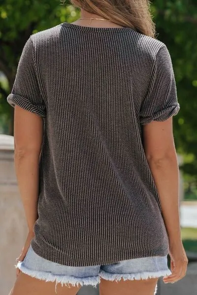 Jacks Textured V-Neck Short Sleeve T-Shirt