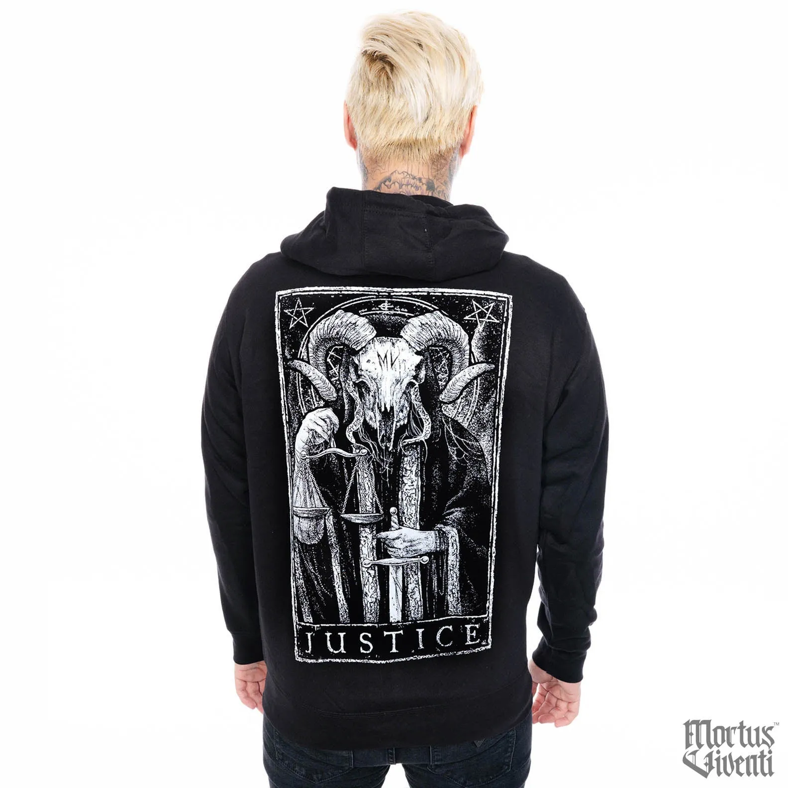 Justice Tarot Card Zip Up