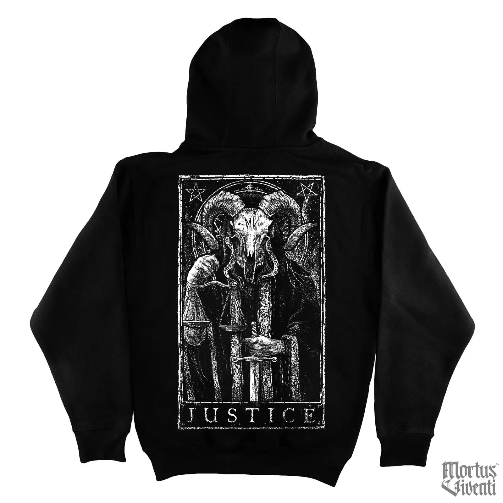 Justice Tarot Card Zip Up