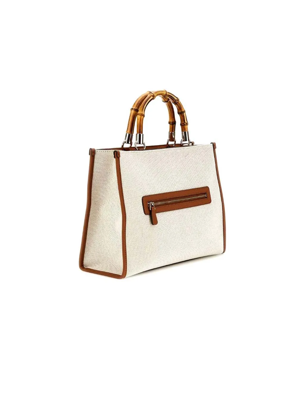 Kerima Bamboo 2 Cmprtmnt Tote - Natural Latte Logo
