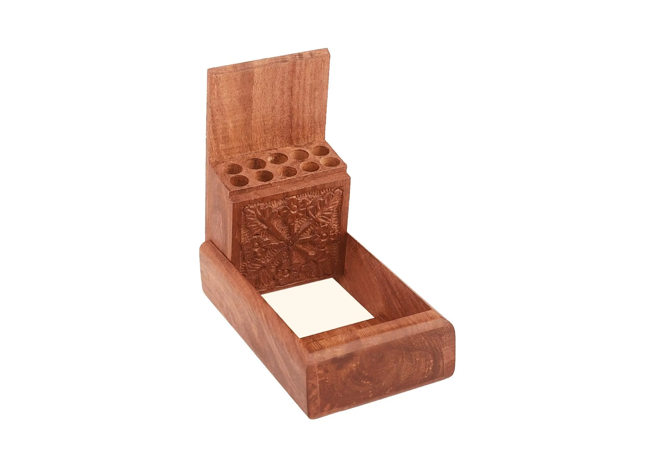 KESHA SPREE Rosewood Sheesham Wood Pocket Cigarette Case Holder Stand (4.75 x 2.75 x 1.25 inch, Brown), Perfect to Keep 10 Cigarettes