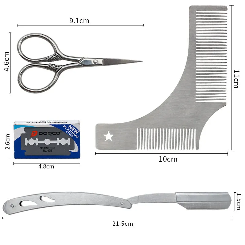 Kit Scissor   Shaver  Canvas Bag   Shaving Ruler