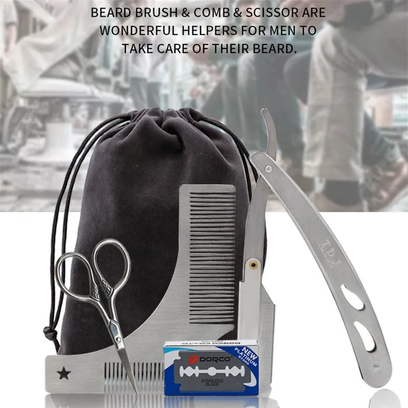 Kit Scissor   Shaver  Canvas Bag   Shaving Ruler