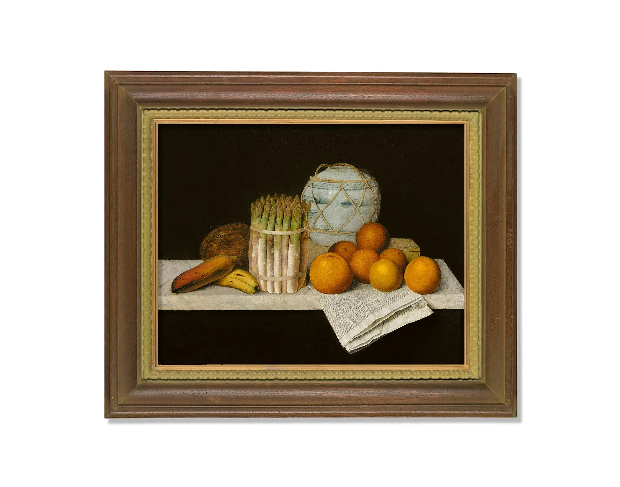 Kitchen still life art print with fruits and vegetables