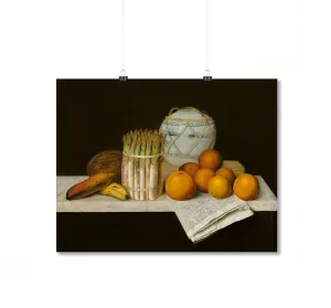 Kitchen still life art print with fruits and vegetables