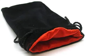 Koplow  DICE BAG - SATIN-LINED: LARGE BLACK/RED