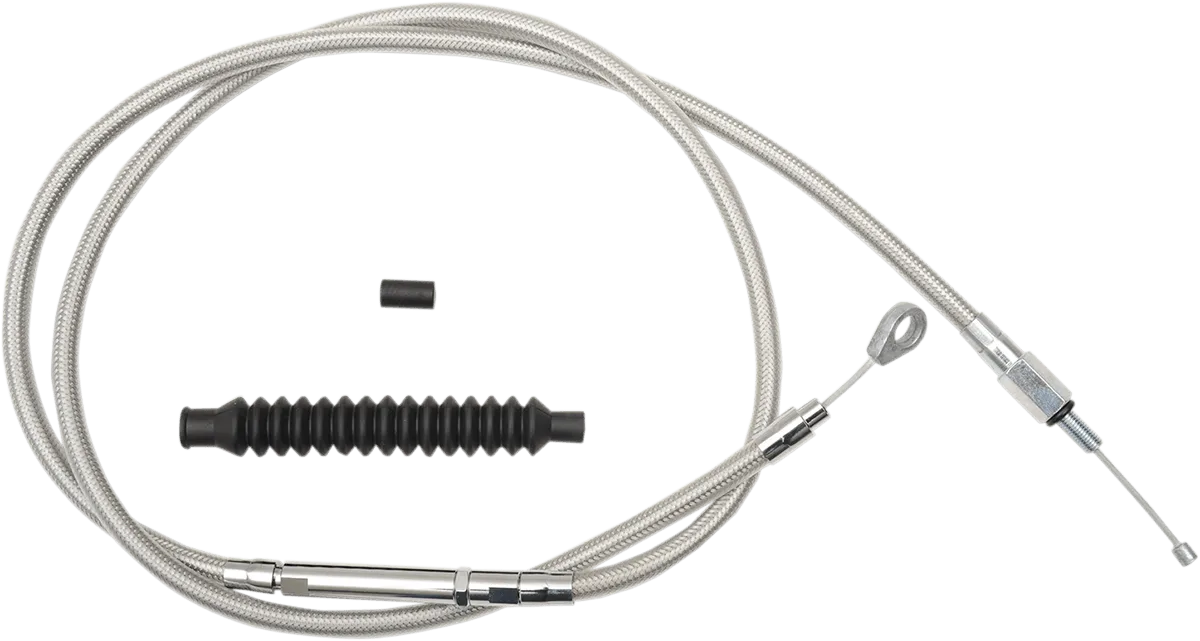 LA Choppers LA-8100C13 Stainless Steel Clutch Line Kit - 12in.-14in. Ape Hangers