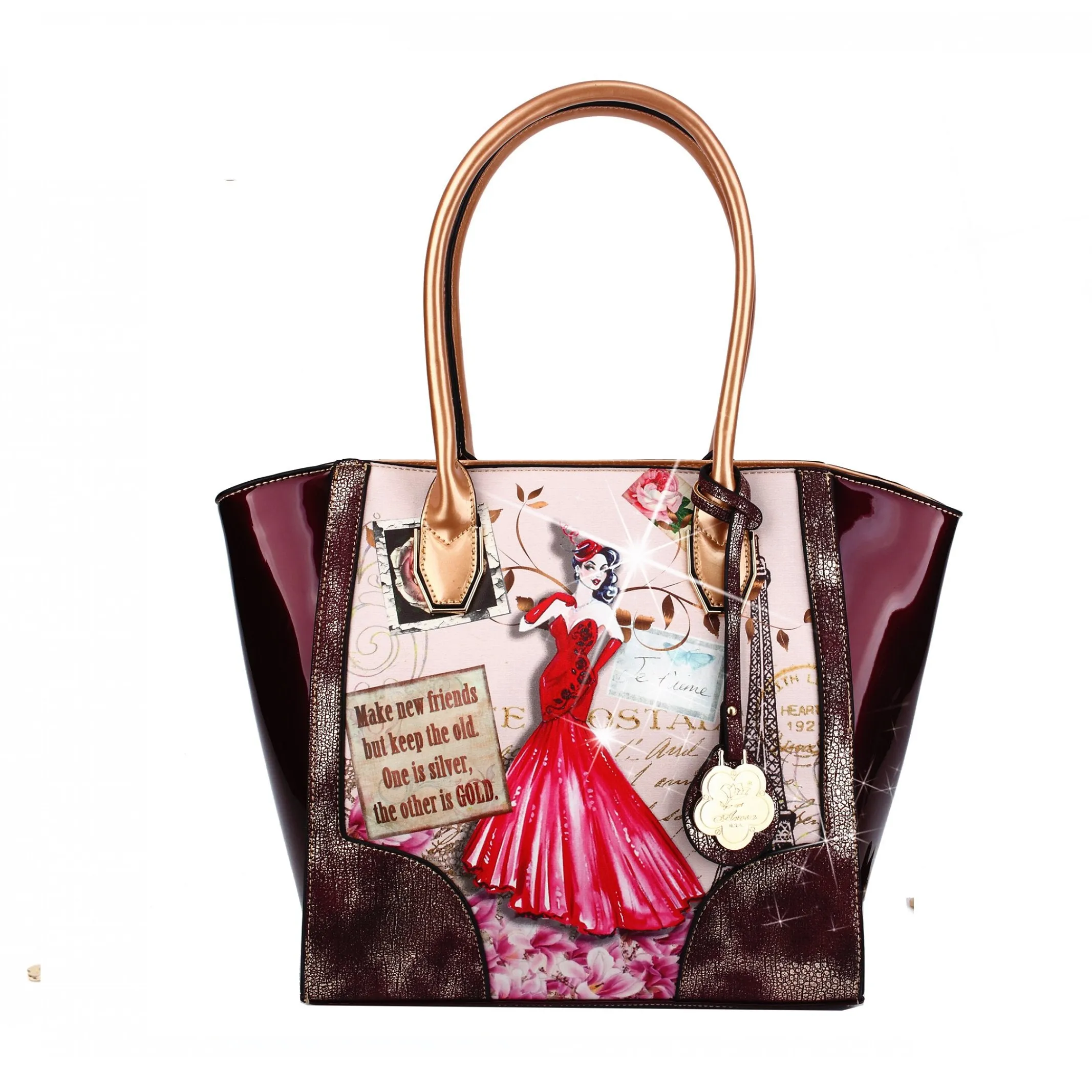 Lady Luck 2.0 Vintage Scratch & Stain Resistant Top-Handle Bag [FA8616]
