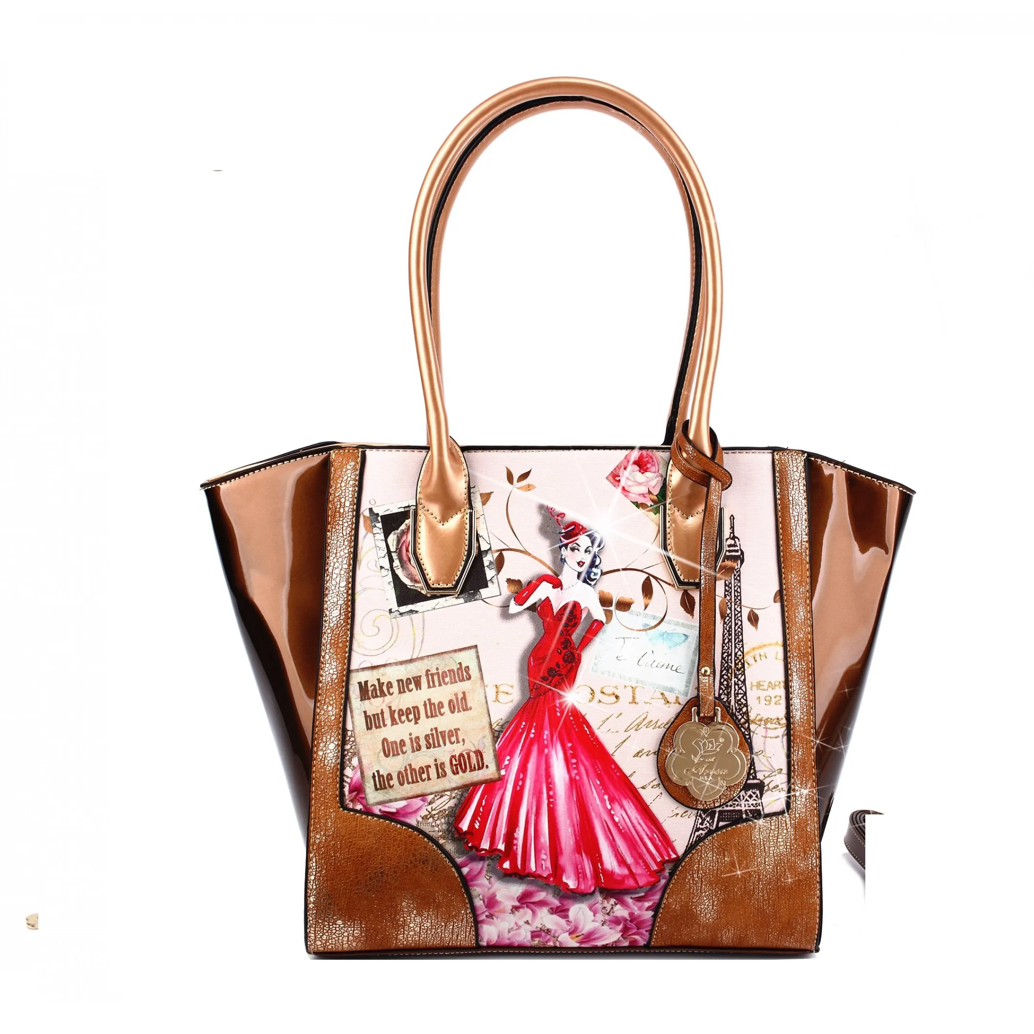Lady Luck 2.0 Vintage Scratch & Stain Resistant Top-Handle Bag [FA8616]