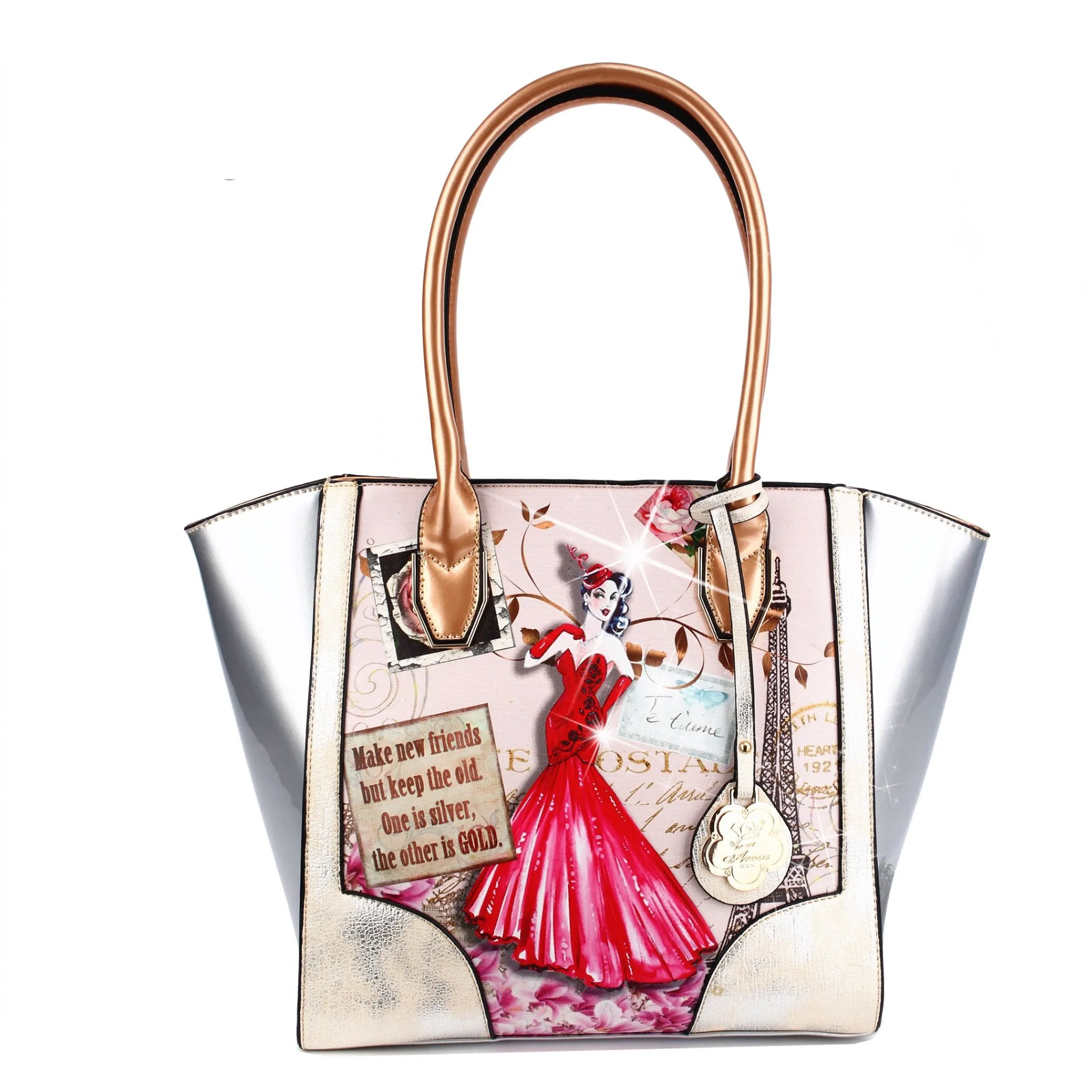 Lady Luck 2.0 Vintage Scratch & Stain Resistant Top-Handle Bag [FA8616]