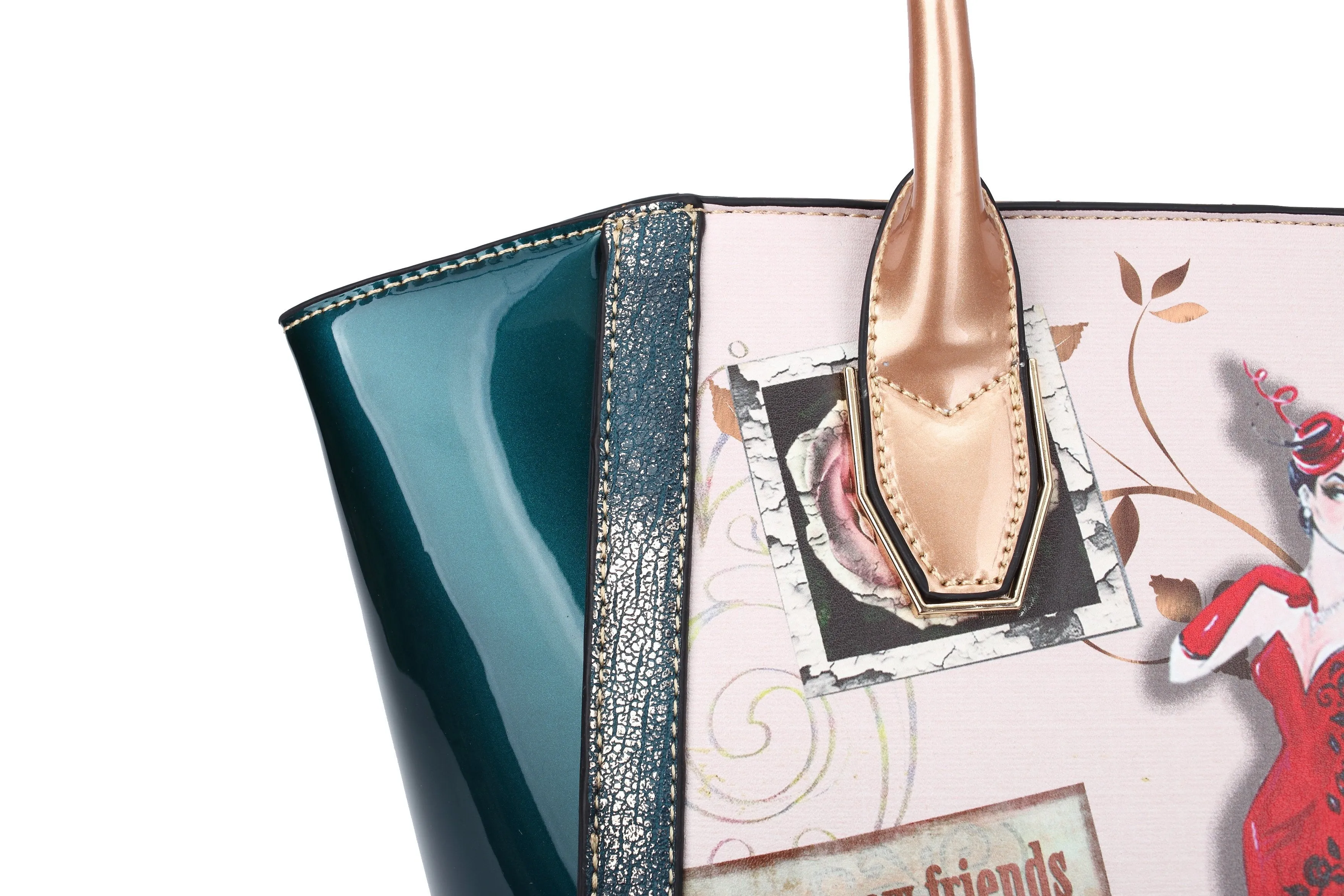 Lady Luck 2.0 Vintage Scratch & Stain Resistant Top-Handle Bag [FA8616]